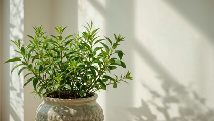 Houseplant development in a pot