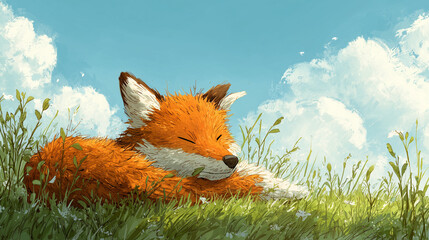 Fox in the grass