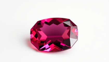 "Polished Pink Tourmaline Gemstone – Vivid Pink Crystal with Glassy Luster"
