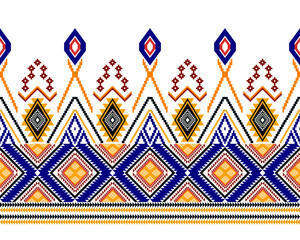 abstract Traditional geometric ethnic fabric pattern ornate elements with ethnic patterns design for textiles, rugs, clothing, sarong, scarf, batik, wrap, embroidery, print, curtain, carpe