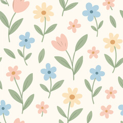 seamless pattern with flowers