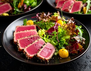 Carnes con ensalada fresca