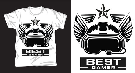 Retro Gaming Graphic T Shirt Design Print