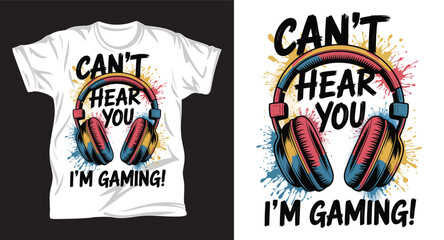 Retro Gaming Graphic T Shirt Design Print