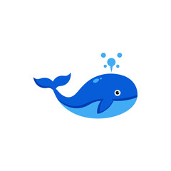 blue whale cartoon illustration