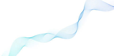 Smooth wave abstract vector background layout design.background image with dynamic curves.Abstract blue futuristic blend waves lines technology background and sound wave lines on white background.	