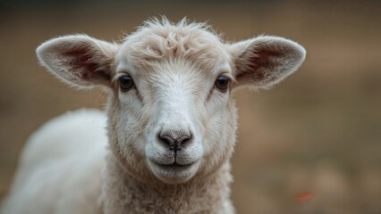 Fototapeta premium The intense look of a sheep