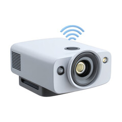 Wireless Digital Projector with Connectivity Symbol