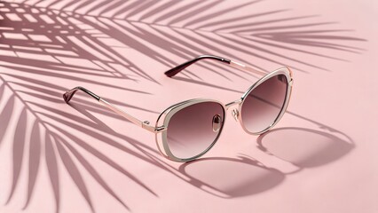 sunglasses on a pink background