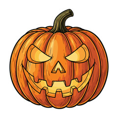 halloween pumpkin on a white background