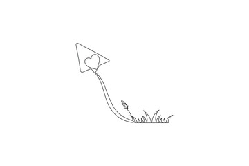 Paper plane continuous one line drawing vector illustration
