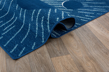 modern designed carpet design laid on the floor.