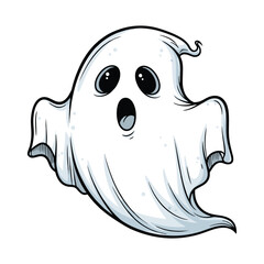vector illustration of a halloween ghost