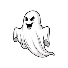 vector illustration of a halloween ghost