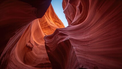 Incredible outlook within a natural rock crevice