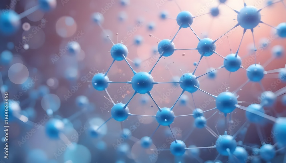 Poster explore cutting-edge science with stunning atomic structure visuals for innovative research and mode