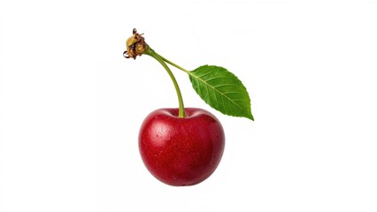 Sweet cherry fruit set on a white background
