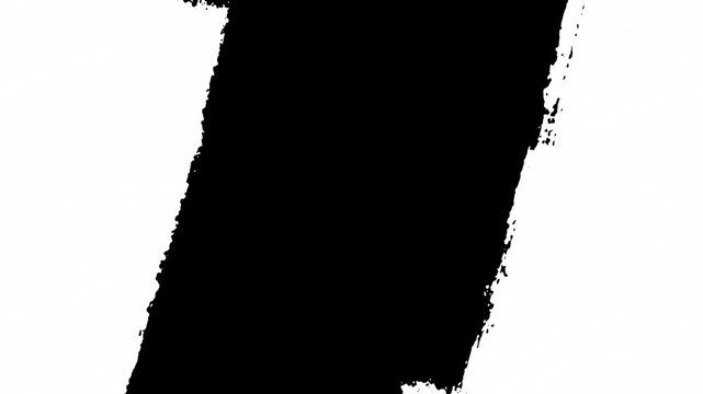Black and white transitions in the form of a brush. 