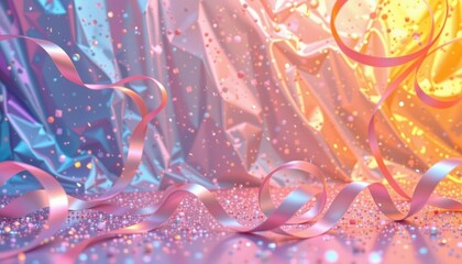 a luxury lgbt pride background with pearlized surfaces and soft pride glow, with platinum base and translucent pride ribbons, for deluxe pride celebration cards.