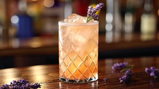 limoncello collins with italian limoncello gin soda lavender video