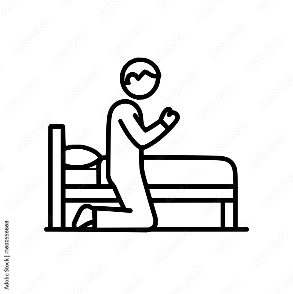 Poster stick figure running through water with splashes shown in a simple black and white line drawing styl