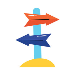 Signpost vector sticker EPS 10 file