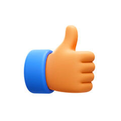 3D Thumbs Up Icon - Like and Approval Symbol