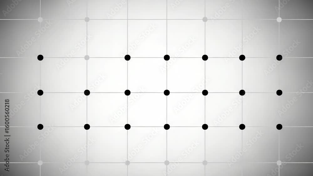 Poster a grid of black dots connected by lines on a subtle gradient background