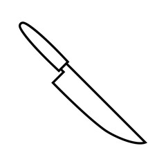 Knife icon vector. Hunting knife illustration sign. Military knife communication symbol. Cold weapon web icon.