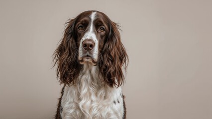 Faithful four-legged animal with expressive face