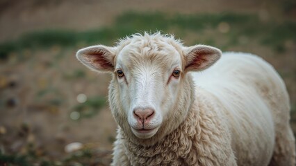 Obraz premium Flock of sheep within a protected area