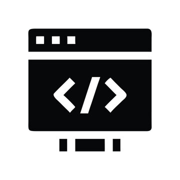 Clean coding black and white illustration
