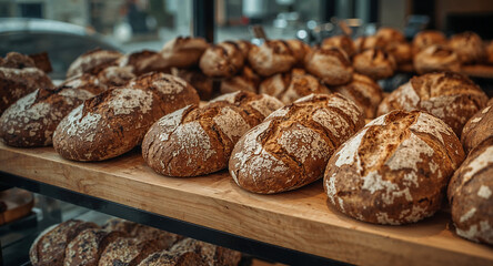 Fresh Artisanal Sourdough and Traditional Bakery Display Photography