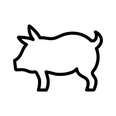 Farming pig graphic icon in clean vector art
