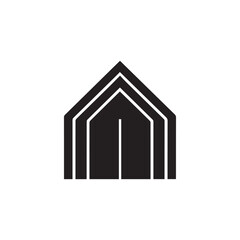 Modern Minimalist House Silhouette Logo Design
