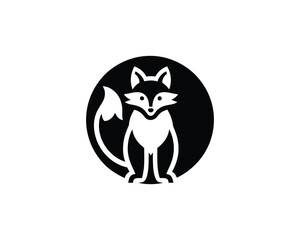 Geometric Fox Silhouette Emblem in Minimalist Vector Style