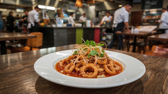 Fiery Calamari Delight from Asia