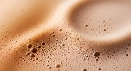 Coffee foam macro texture background close up detail