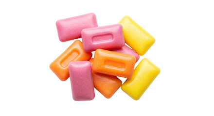Isolated Chewing Gum Colorful Rectangle