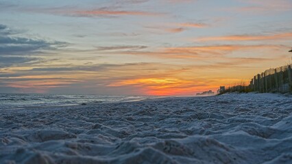 Sunset at Florida beach with colorful sky
