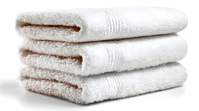 Stack of white terrycloth towels.