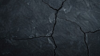 Obraz premium Gray and black cracked stone texture resembling slate background
