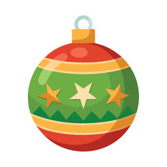 Christmas Ornament Vector Illustration ? Cartoon, Clipart and Line Art Design .eps