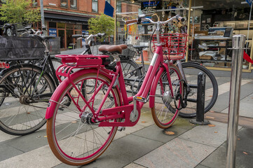 22-07-2025 Aarhus, Denmark - The bicycle city in Jutland with all kinds of bicycles in all colors