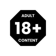 Obraz premium Vector Age Limit Icons — 18+ Adult Only Symbols