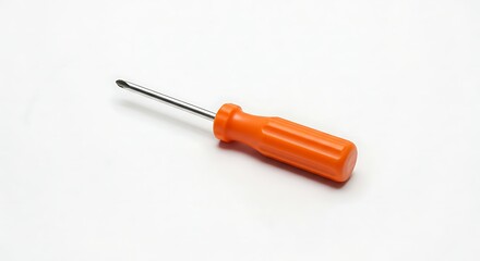 Orange Hand Screwdriver on White Background for DIY and Tool Projects variation 3