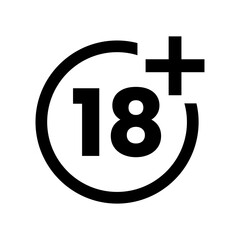 Vector Age Limit Icons &mdash; 18+ Adult Only Symbols