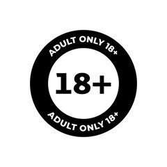Vector Age Limit Icons — 18+ Adult Only Symbols