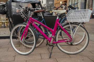22-07-2025 Aarhus, Denmark - The bicycle city in Jutland with all kinds of bicycles in all colors