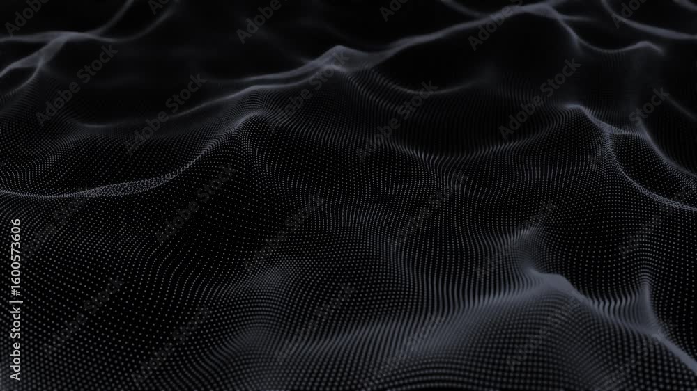 Poster digital undercurrent procedural dot wave surface loop